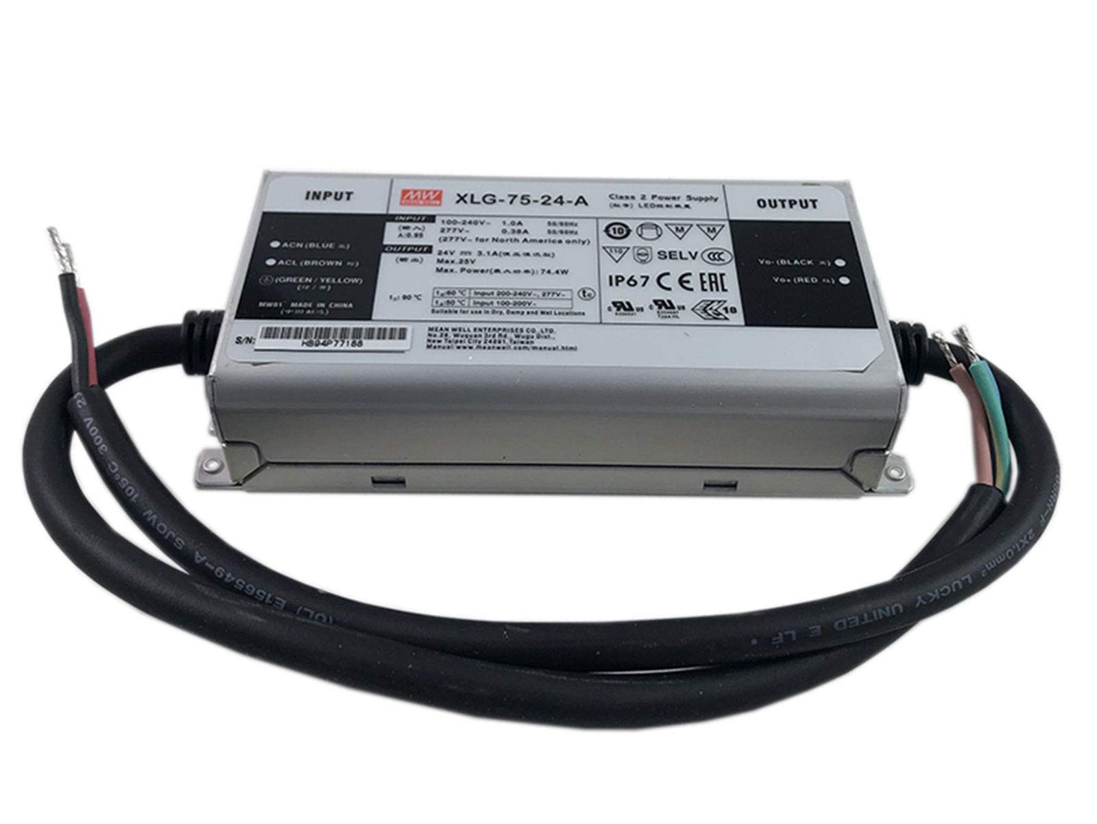 XLG-75-12-A - Fonte Chaveada p/ LED 60W 100-305VCA/142-431VCC Saída 12VCC/5A - MEAN WELL 1 e75bd228e2d5aef6edd0654154e7a18e