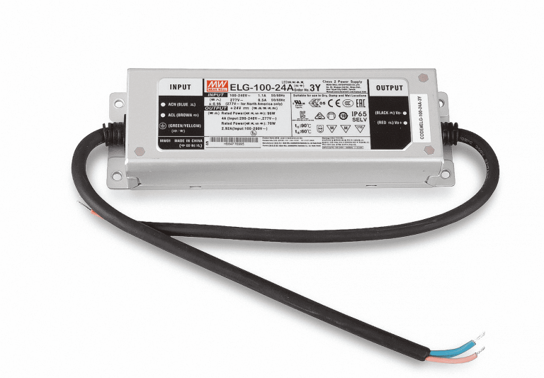 ELG-100-24B – Fonte Chaveada p/ LED 96W 100-305CA/142-431VCC Saída 24VCC/4A – MEAN WELL