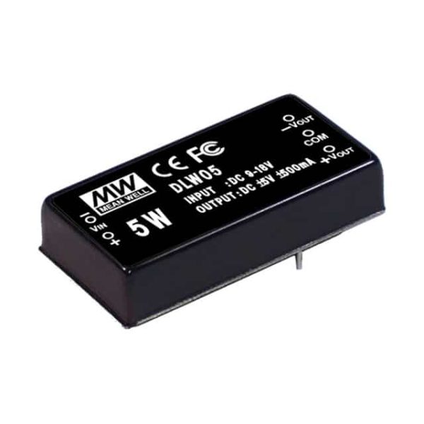 DLW05B-05 - Conversor CC/CC Módulo 5W 18V-36V Saída +/-5V-0.5A - MEAN WELL