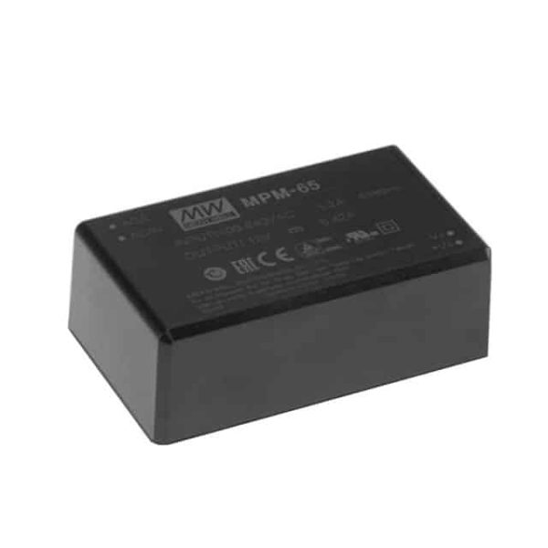 MPM-65-15 - Fonte Chaveada Fechada 65W 80-264VCA/113-370VCC Saída 15V-4,33A - MEAN WELL