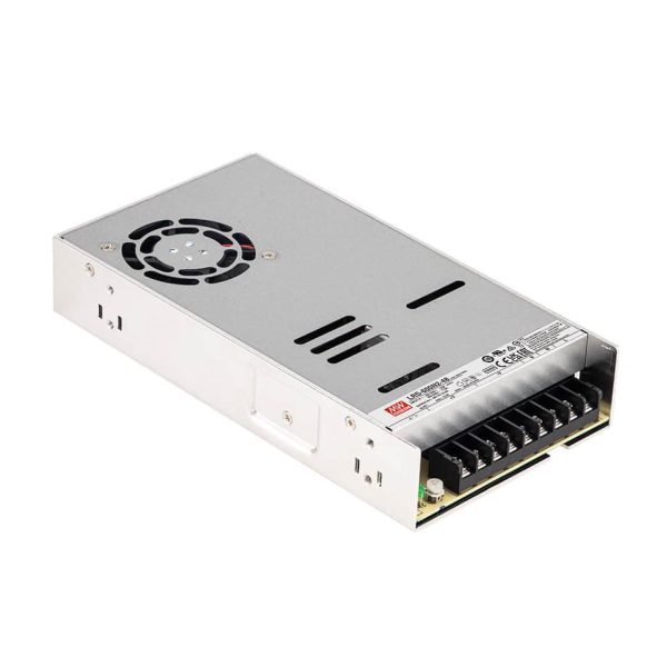 LRS-600N2-24 - Fonte Chaveada Fechada 600W 90-132VCA/180-264VCA/255-370VCC Saída 24V-25A - MEAN WELL