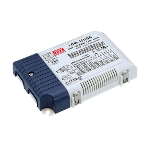 LCM-40UDA - Driver LED 35W 180-295VCA/254-392VCC Saída 2-34V 1,05A - MEAN WELL