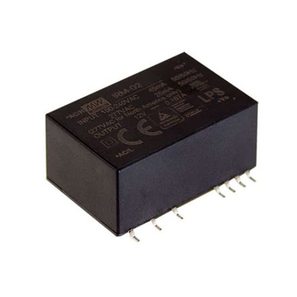 IRM-02-5S - Fonte Chaveada Fechada 2W 85-305VCA/120-430VCC Saída 5V-0.4A - MEAN WELL