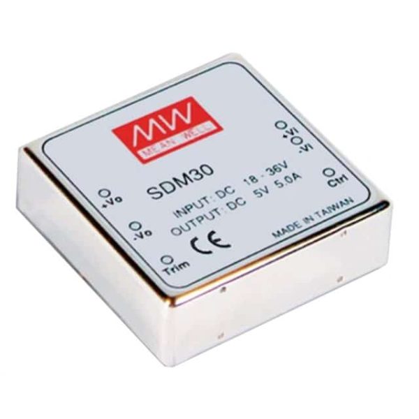 SDM30-12S03 - Conversor CC/CC Módulo 17W 9,2V-18V Saída 3,3V-5A - MEAN WELL