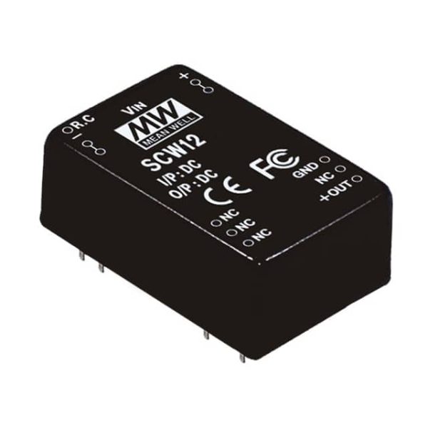 SCW12C-15 - Conversor CC/CC Módulo 12W 36V-72V Saída 15V-0.8A - MEAN WELL