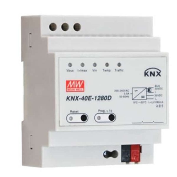 KNX-40E-1280D - Fonte Chaveada DIN 38W 180-264VCA/176-280VCC Saída 30V-1,28A - MEAN WELL