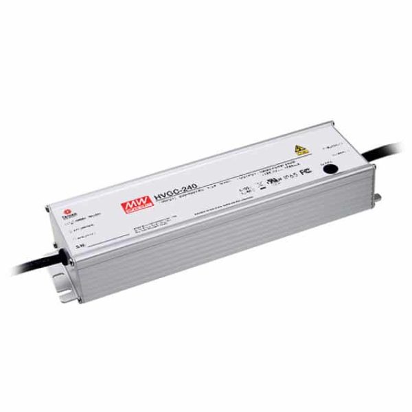HVGC-240-1400AB - Driver LED 240W 180-528VCA/254VCC-747VCC Saída 85,7-171,4V 1,4A - MEAN WELL