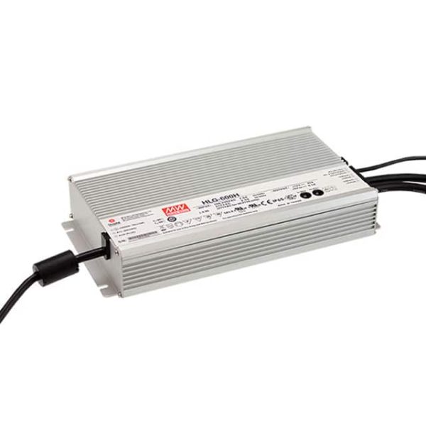 HLG-600H-20A - Driver LED 560W 100-305VCA/142-431VCC Saída 17-21V 28A - MEAN WELL