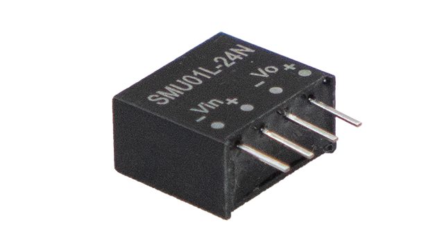 SMU01N-12N – Conversor CC/CC Encapsulado 1W 21,6-26,4V Saída 12V-84mA – MEAN WELL