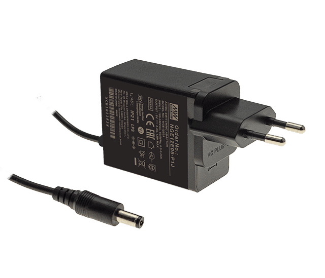 NGE12E15-P1J – Adaptador AC/DC 12W 80~264VCA Saída 15V-0.8A – MEAN WELL