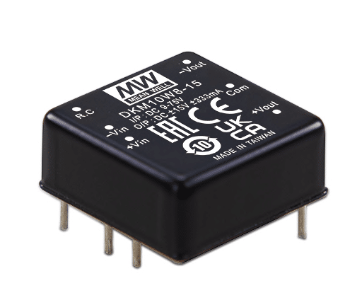 DKM10W8-12 - Conversor CC/CC Módulo 10W 9-75VCC Saída ±12VCC/0.417A - MEAN WELL