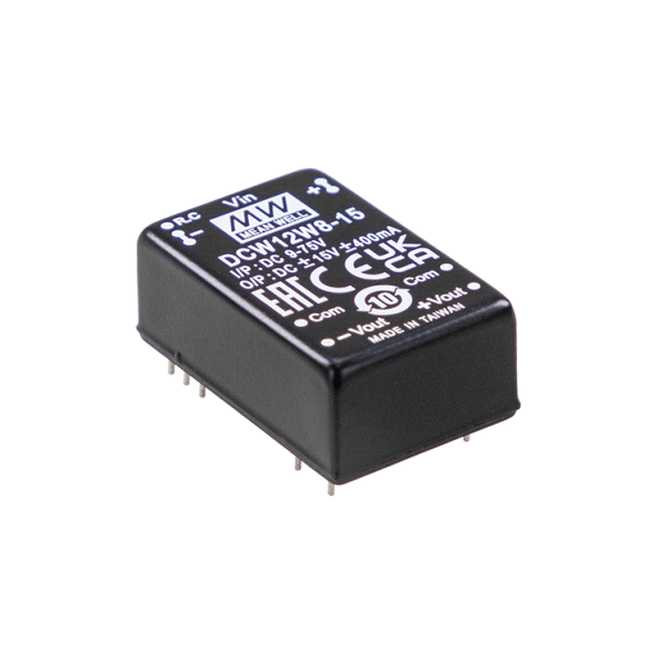 DCW12W8-05 – Conversor CC/CC Módulo 12W 9-75VCC Saída ±5VCC/1.2A – MEAN WELL