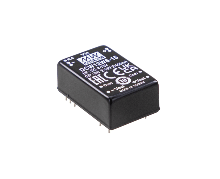 DCW12W8-05 – Conversor CC/CC Módulo 12W 9-75VCC Saída ±5VCC/1.2A – MEAN WELL