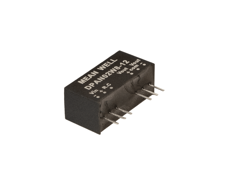 DPAN02W8-05 – Conversor CC/CC Módulo 2W 9-75VCC Saída ±5VCC/0.2A – MEAN WELL