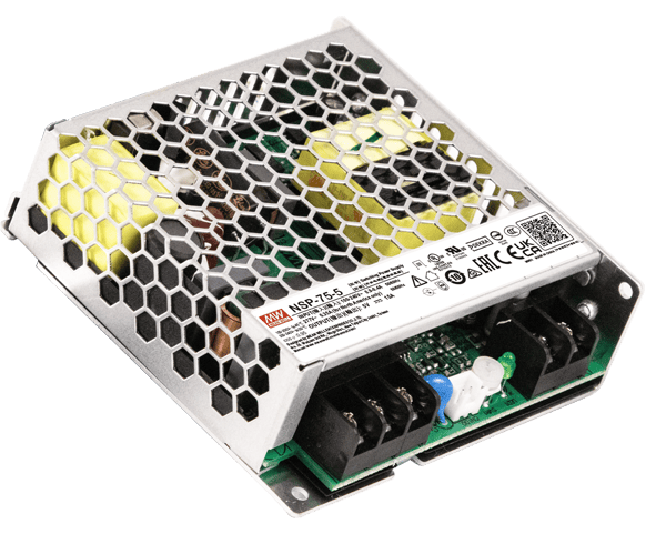 NSP-75-5 – Fonte Chaveada 75W 85-305VCA/120-431VCC Saída 5VCC/15A – MEAN WELL