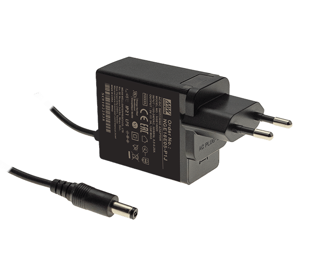 NGE18E09-P1J – Adaptador AC/DC 18W 80~264VCA Saída 9V-2A – MEAN WELL