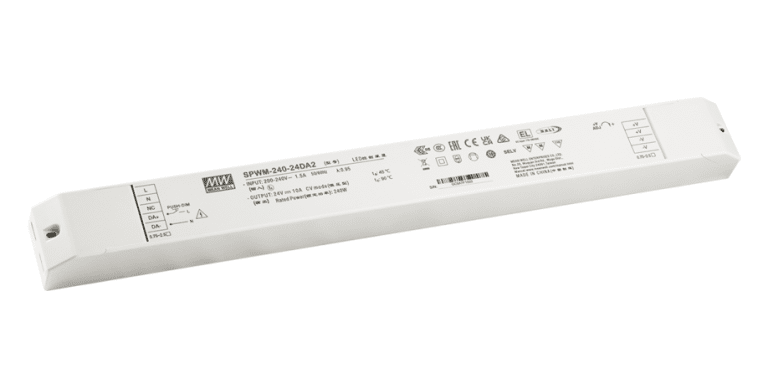 SPWM-240-48DA2 – Driver LED 240W 180-305VCA/255-410VCC Saída 48V 5A – MEAN WELL