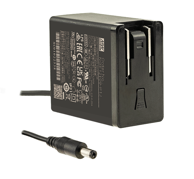 NGE12I12-P1J – Adaptador AC/DC 12W 80~264VCA Saída 12V-1.0A – MEAN WELL