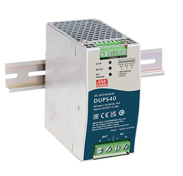 DUPS40 – Módulo UPS No-breaks (UPS – Uninterruptible Power Supplies) 24V 40A – MEAN WELL