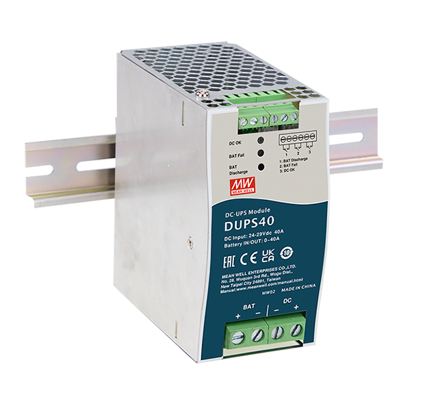 DUPS40 – Módulo UPS No-breaks (UPS – Uninterruptible Power Supplies) 24V 40A – MEAN WELL