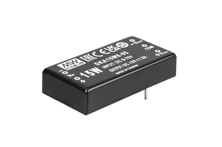 DKA15W8-15 – Conversor CC/CC Módulo 15W 9-75VCC Saída ±15VCC/0.5A – MEAN WELL