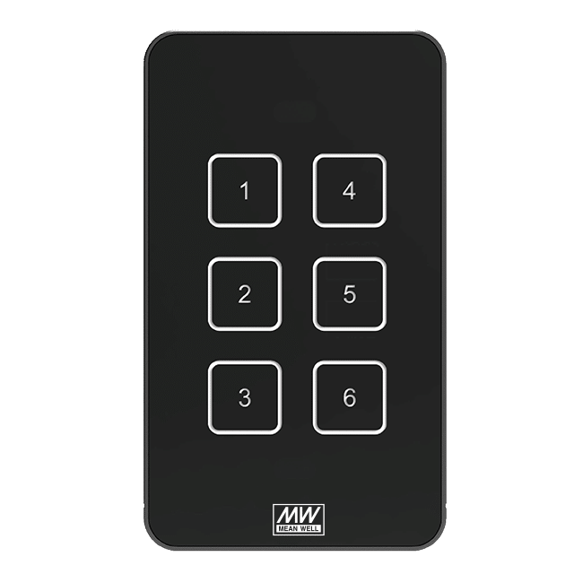 DTP-206-U – Dispositivos de entrada DALI TOUCH PANEL 6 Keys U type – MEAN WELL