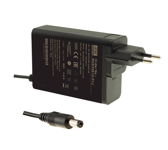 NGE90E24-P1J – Adaptador AC/DC 90W 80~264VCA Saída 24V-3.75A – MEAN WELL