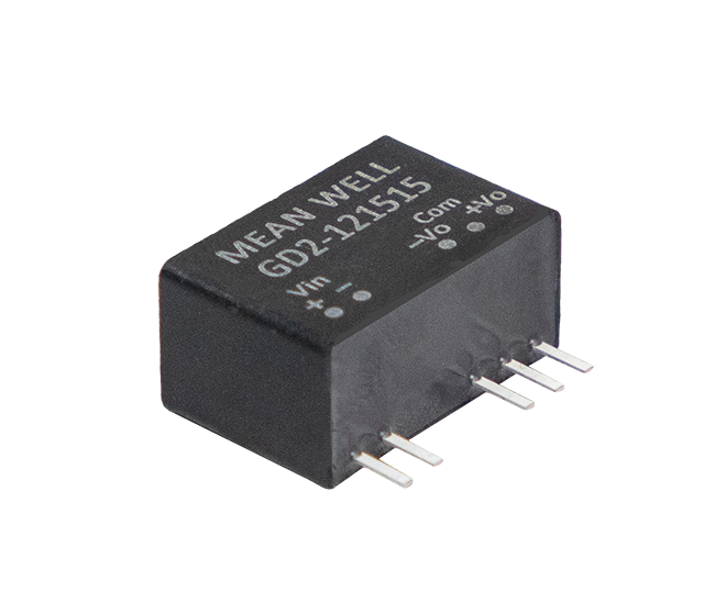 GD2-122005 – Conversor DC/DC Isolado 10,8-13,2V Saída +20V/-5V-+8-80mA /-8-80mA – MEAN WELL