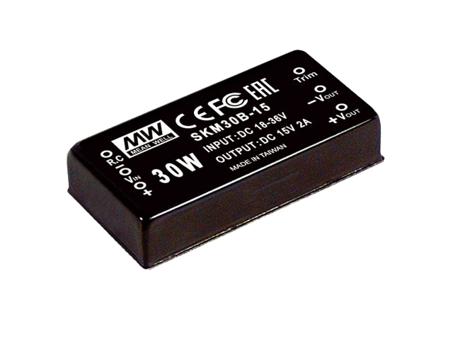 SKM30G-05N – Conversor CC/CC Encapsulado 30W 18-75V Saída 5V-0-6000mA – MEAN WELL