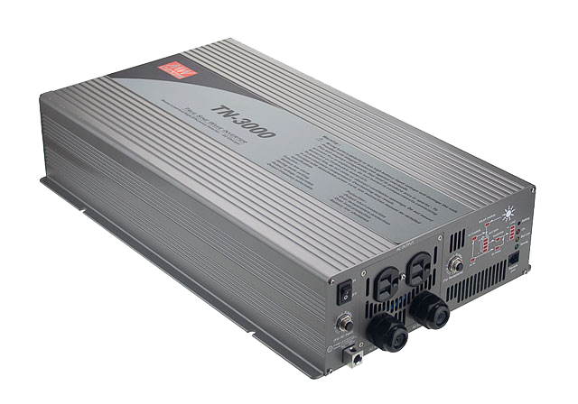 TN-3000-112A – Inversor DC/AC 3000W Entrada 12VCC Saída 110/120VCA 10,5-15VCC Onda Senoidal Pura – MEAN WELL
