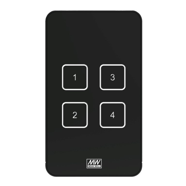 DTP-204-U – Dispositivos de entrada DALI TOUCH PANEL 4 Keys U type – MEAN WELL