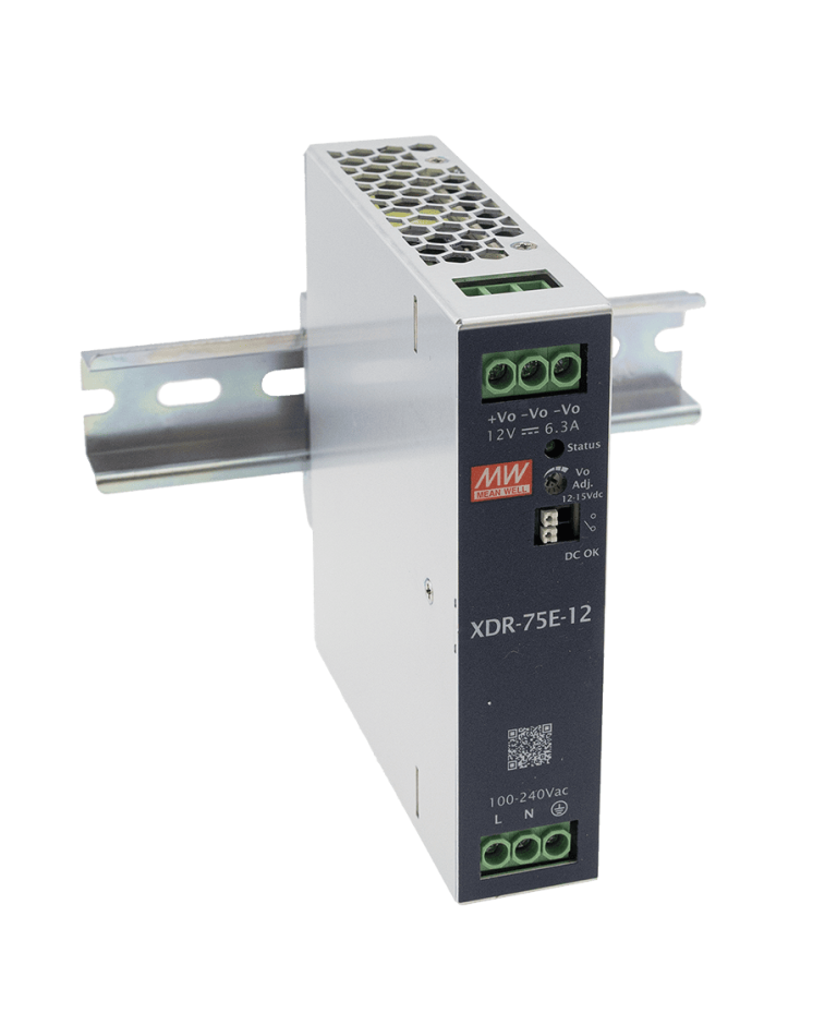 XDR-75E-36 – Fonte Chaveada DIN 75W 85-264VCA Saída 36VCC-2,1A – MEAN WELL