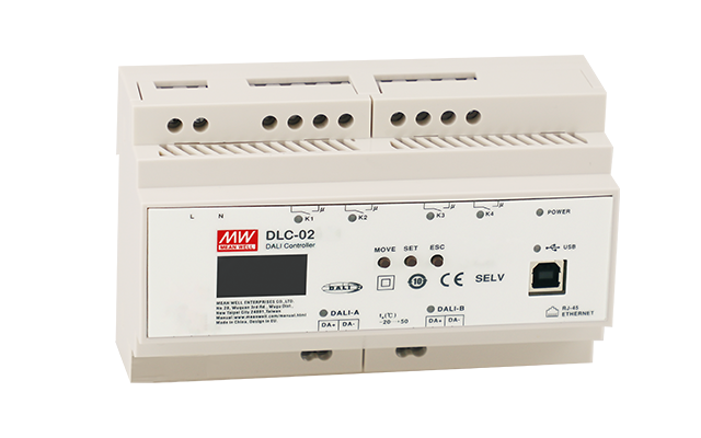 DLC-02 – Controladores PLC DALI-2 Acessório 7,68W 100-305VCA, 140-430VCC – MEAN WELL