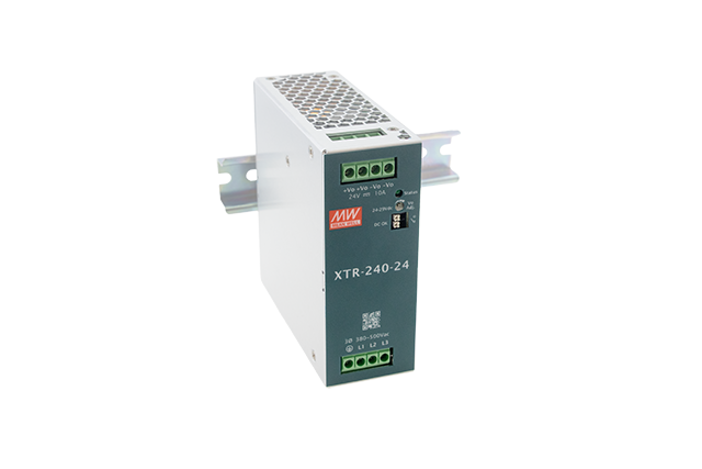 XTR-240-24PI – Fonte Chaveada DIN 240W Three-Phase 320-600VCA/450-800VCC Saída 24V-10A – MEAN WELL