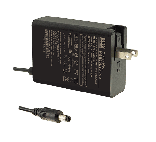 NGE90U48-P1J – Adaptador AC/DC 90W 80~264VCA Saída 48V-1.875A – MEAN WELL