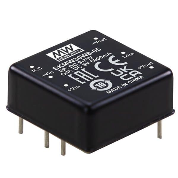 SKMW30W8-12 – Conversor CC/CC Módulo 30W 9-75VCC Saída 12VCC/2.5A – MEAN WELL
