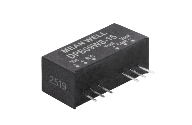 DPB09W8-12 – Conversor CC/CC Módulo 9W 9-75VCC Saída ±12VCC/0.375A – MEAN WELL