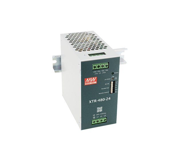 XTR-480-48PI – Fonte Chaveada DIN 480W Three-Phase 320-600VCA/450-800VCC Saída 48V-10A – MEAN WELL