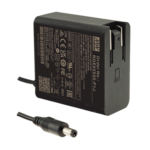 NGE65I48-P1J – Adaptador AC/DC 65W 80~264VCA Saída 48V-1.36A – MEAN WELL