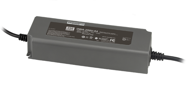 OWA-200U-20 – Driver LED Fonte AC-DC 200W 100-264VCA 142-370VCC Saída 20V-10A – MEAN WELL