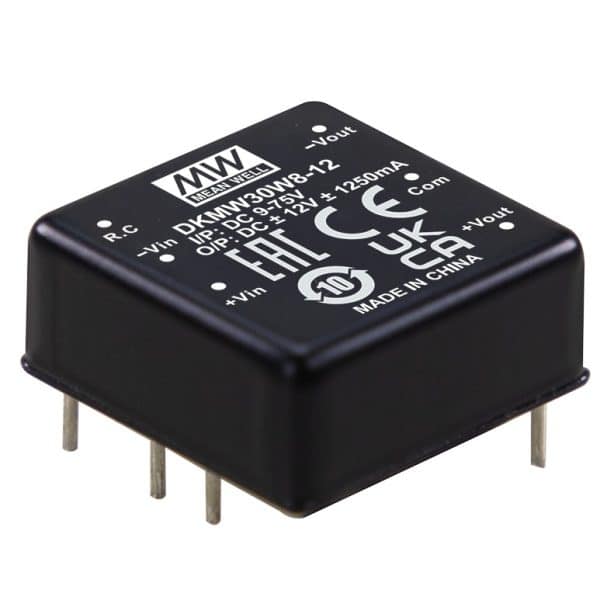 DKMW30W8-15 – Conversor CC/CC Módulo 30W 9-75VCC Saída ±15VCC/1A – MEAN WELL