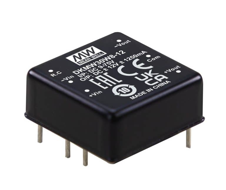 DKMW30W8-15 – Conversor CC/CC Módulo 30W 9-75VCC Saída ±15VCC/1A – MEAN WELL